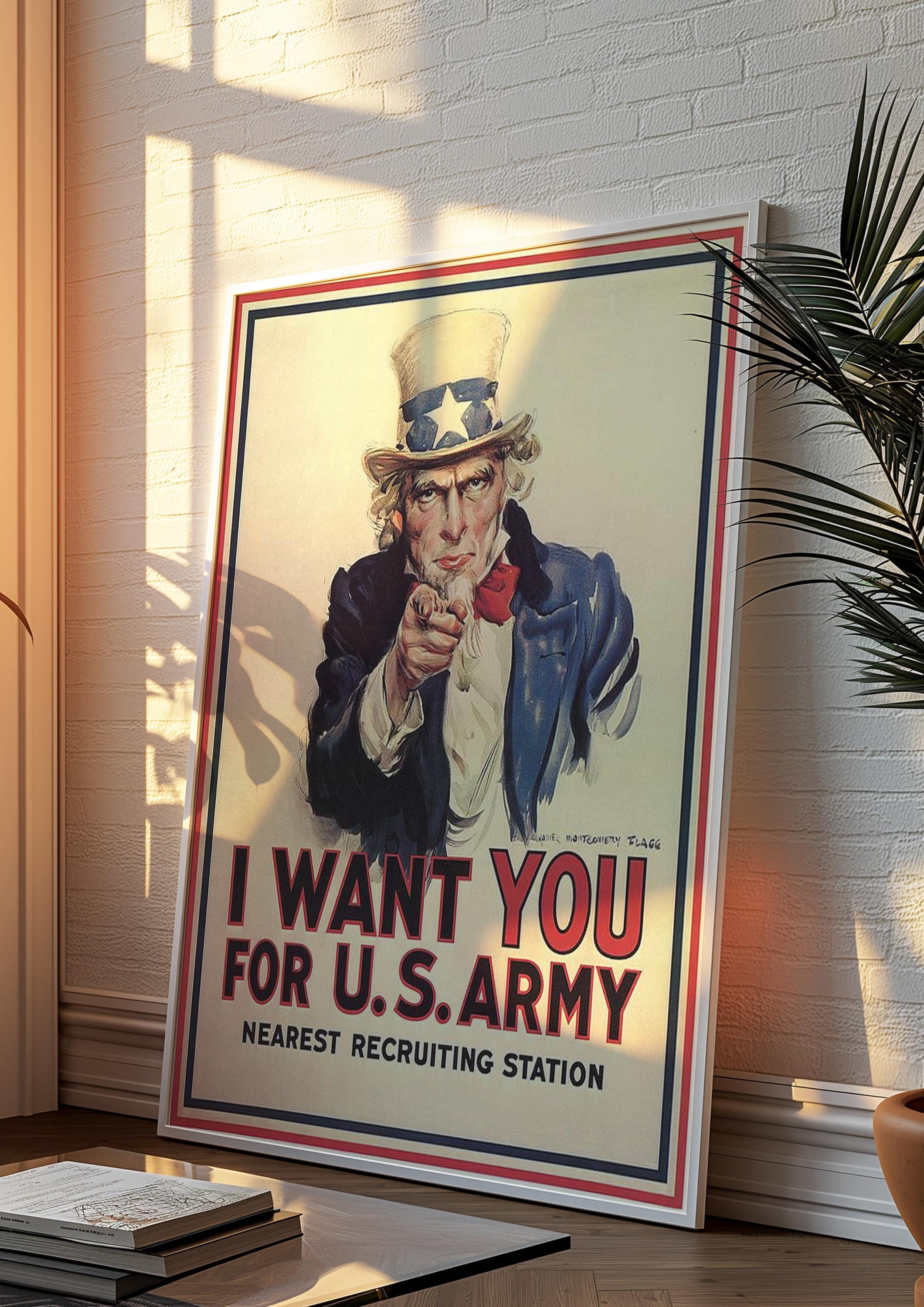 アンクル・サム「I Want YOU」アメリカ陸軍ポスター – 第一次世界大戦