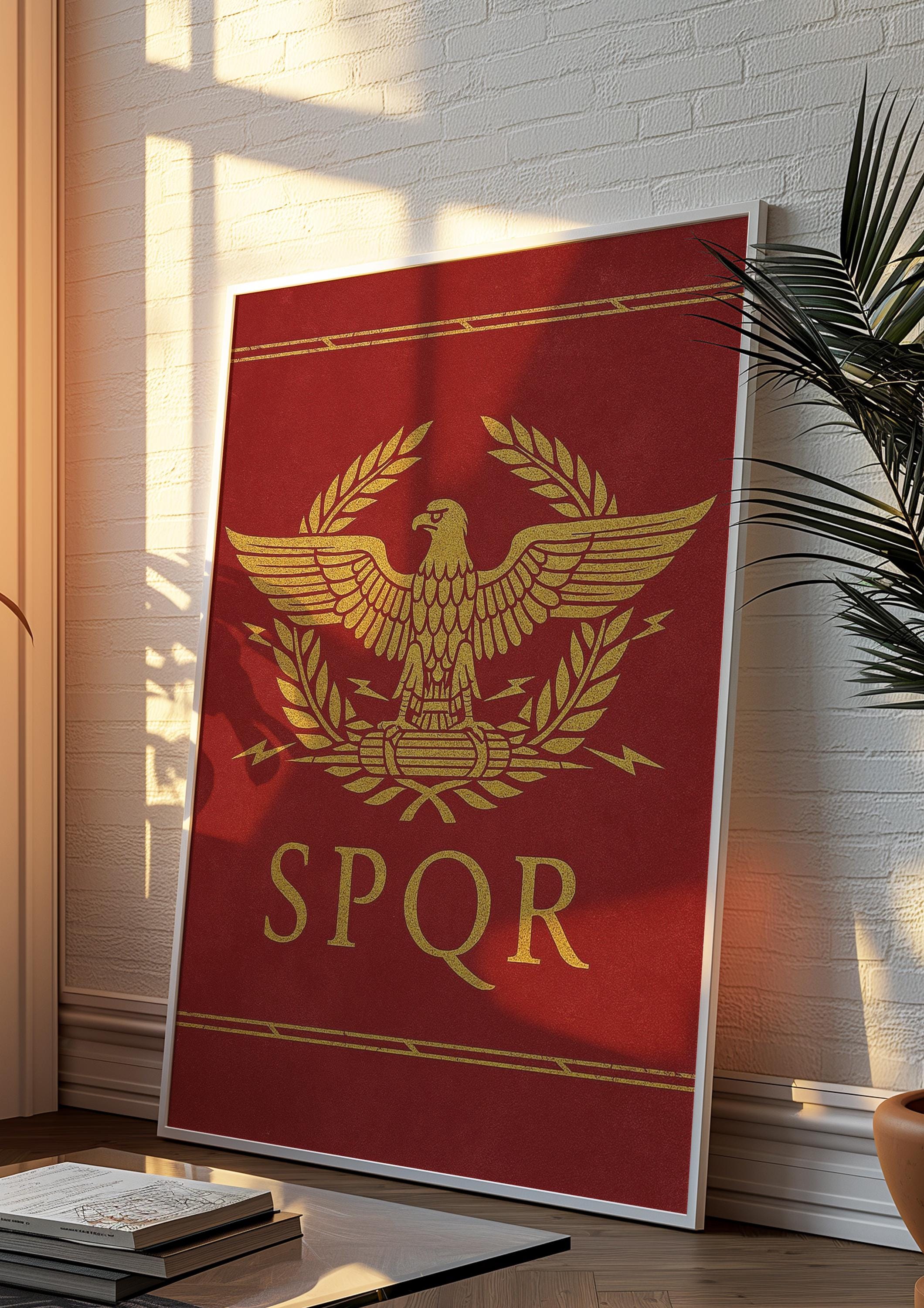SPQR ローマの鷲のポスター - 古代ローマの壁アート - ローマ帝国の