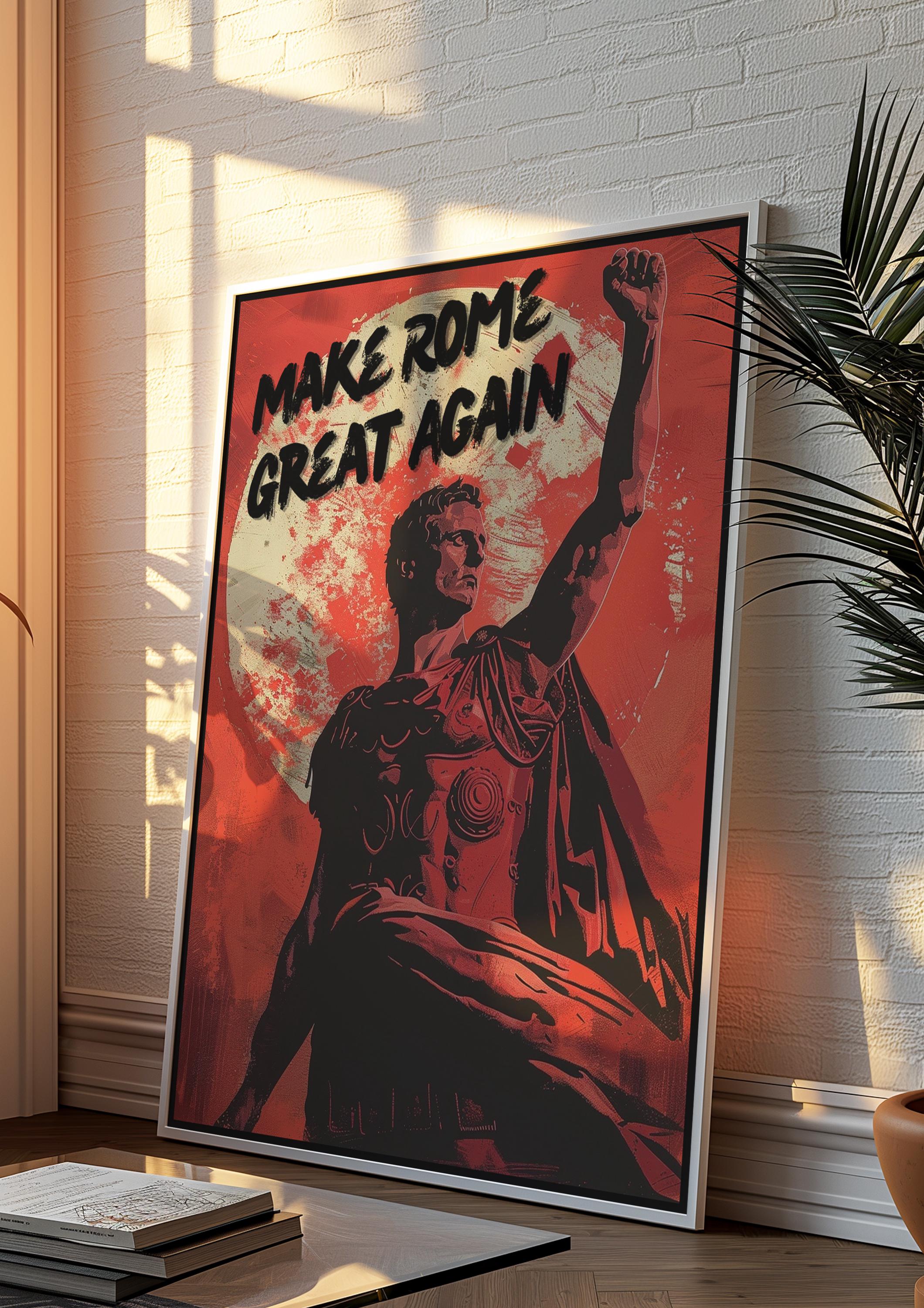 Make Rome Great Again - Bold Roman Empire Propaganda Style Poster