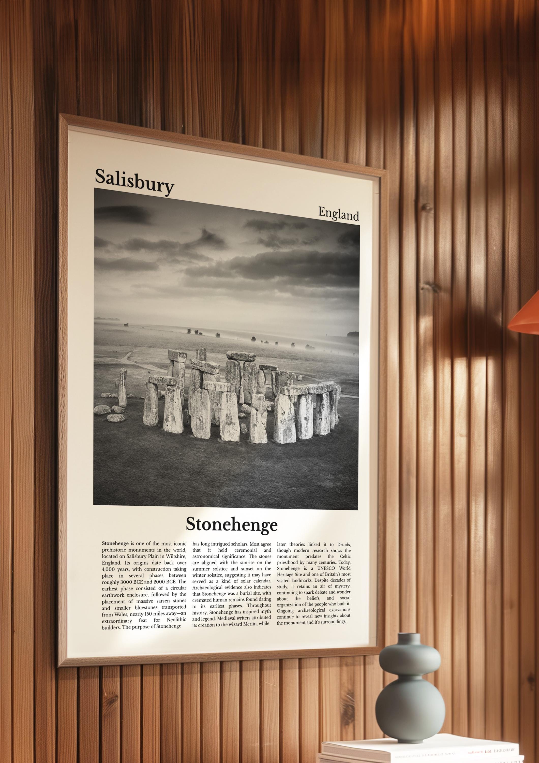 Stonehenge Poster - Vintage Stonehenge Travel Wall Art - Historical ...