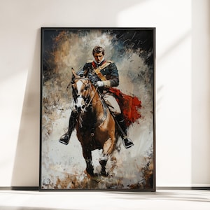 Napoleon on Horseback Wall Art - Historical Napoleon Poster - Napoleon Classical Art Print - Napoleon Military Poster - Battle Art Poster