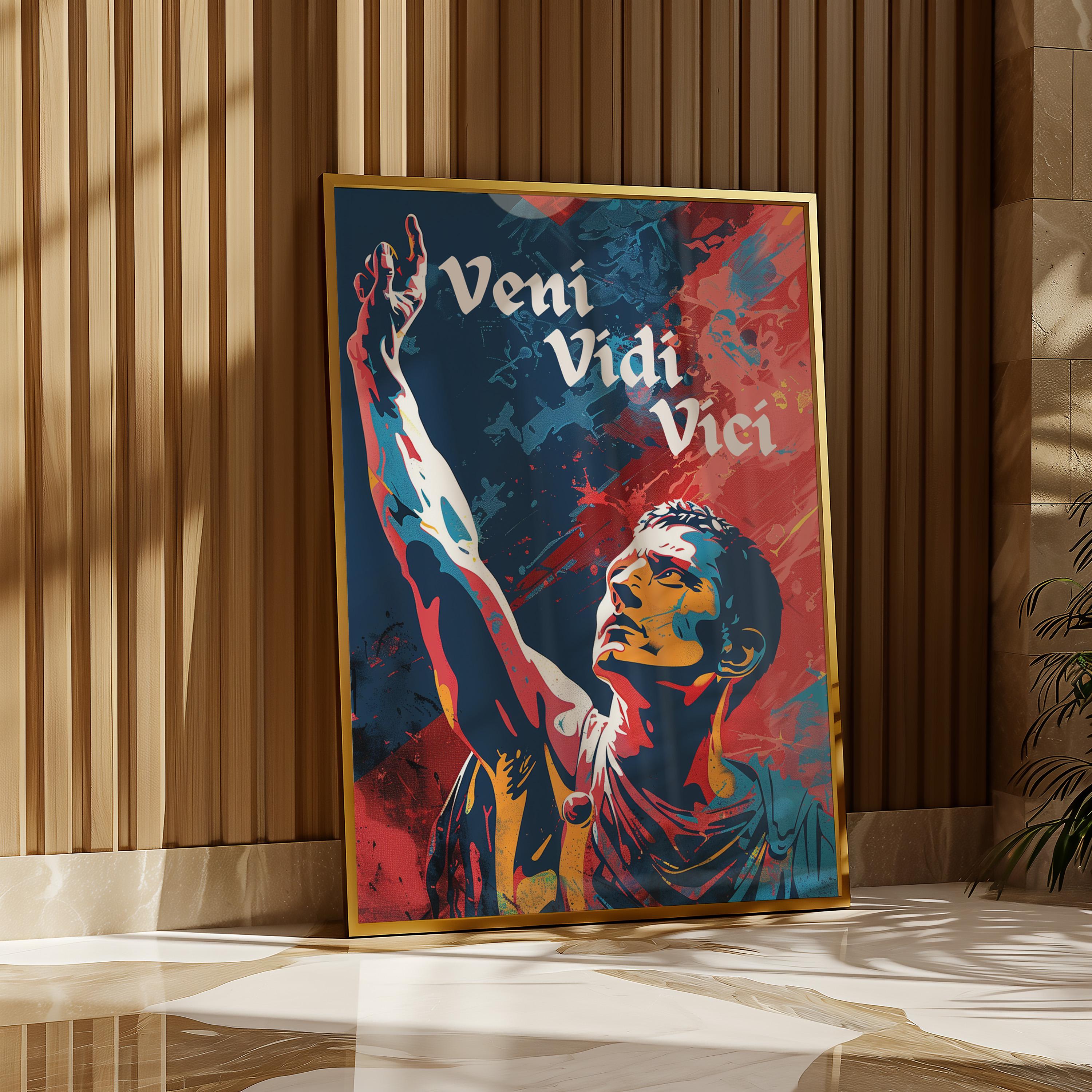 Veni Vidi Vici - Julius Caesar Poster - Roman Poster Print