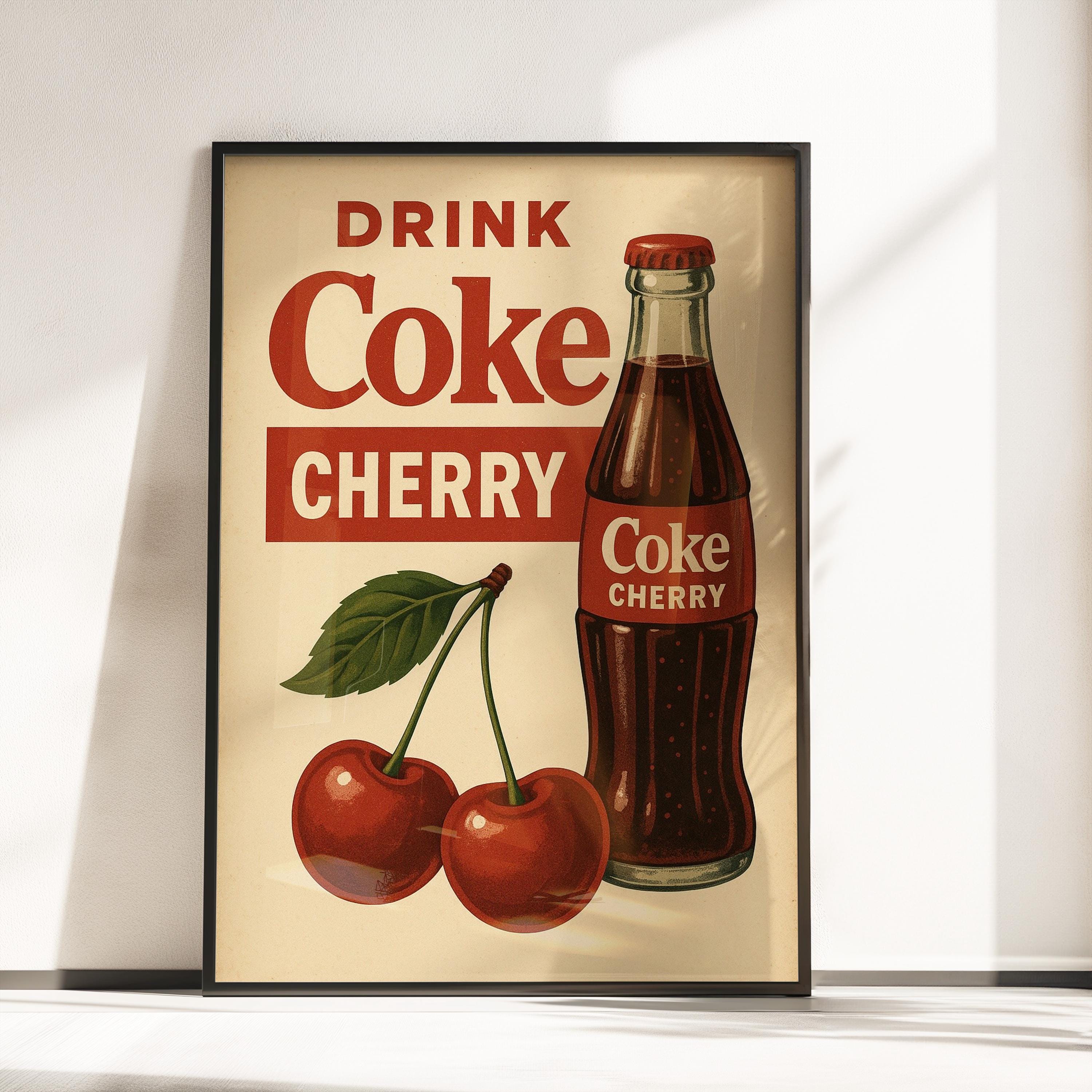 ヴィンテージチェリーコークポスター - レトロチェリーコークウォール