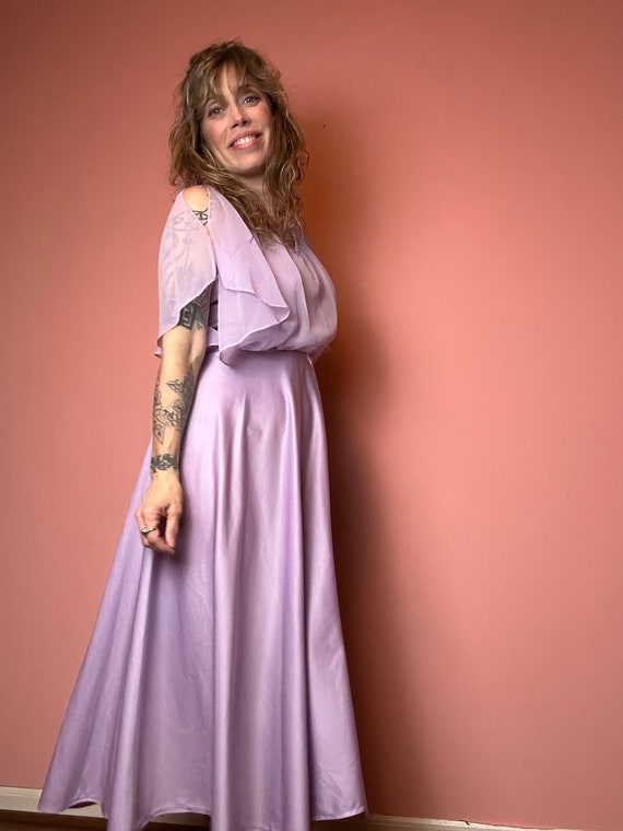70’s Light Purple Prom Dress