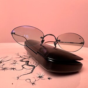Vintage Lunor rimless glasses