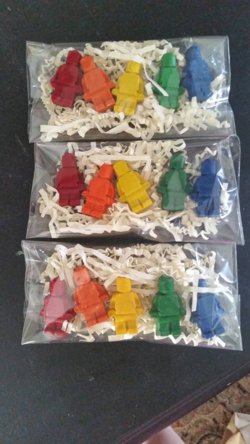 Lego Crayons Set of 5 - Perfect for Stocking Stuffers!
