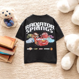 Camiseta infantil McQueen / Camiseta de manga corta de verano Rayo McQueen / Camiseta holgada de cuello redondo / Niños y niñas / 9 meses a 6 años