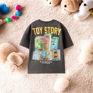 Camiseta de Toy Story / Camiseta de verano para niño con cuello redondo / Camiseta de manga corta con estampado de dibujos animados de Disney / Tallas 9-6 años