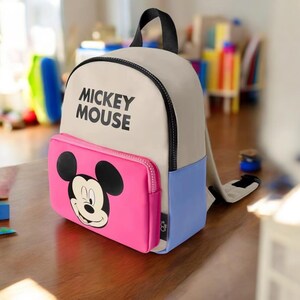 Sac à Dos Enfant Mickey Mouse | Cartable Disney à Bretelles pour Maternelle | Sac Deux Bretelles Bébé Garçon & Fille
