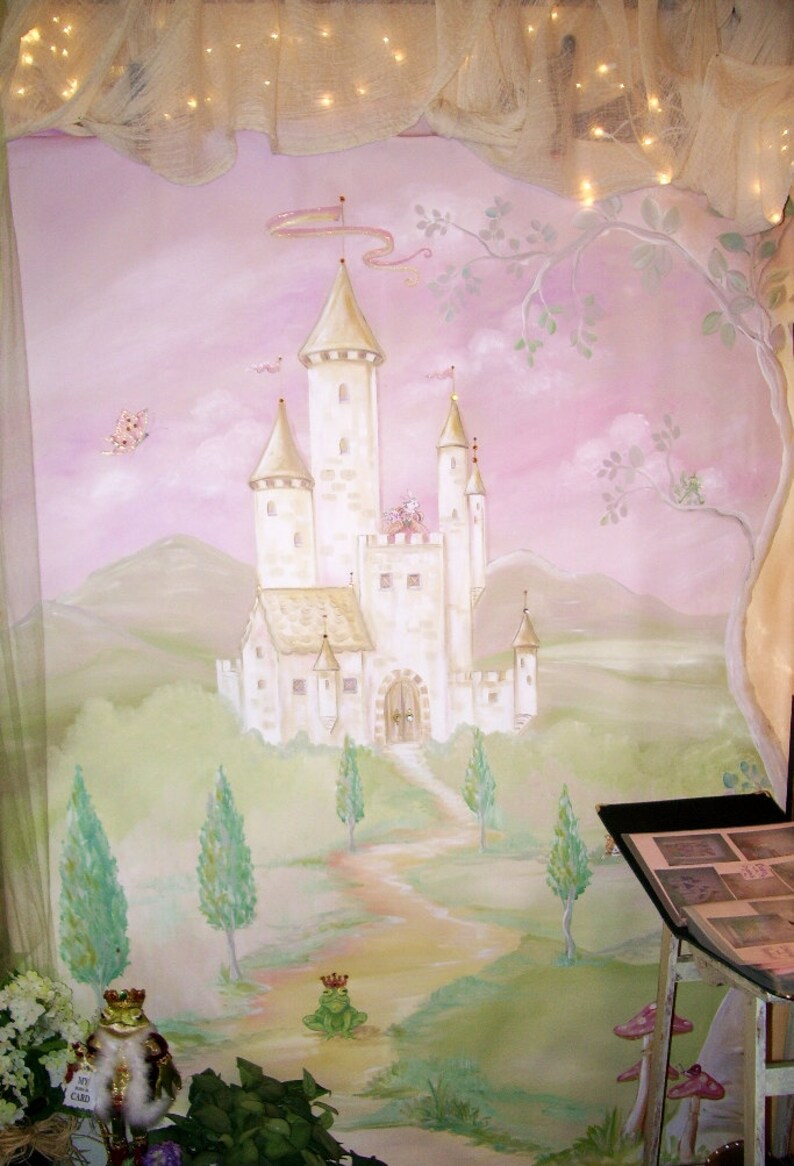 Estimar Para Princesa Sala Castillo Pintado Arte De La Pared Etsy
