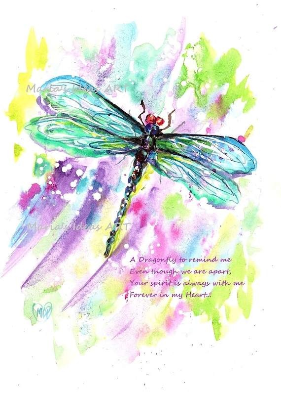 Download Dragonfly Art Missing You Art Dragonfly Quote Garden Art Etsy