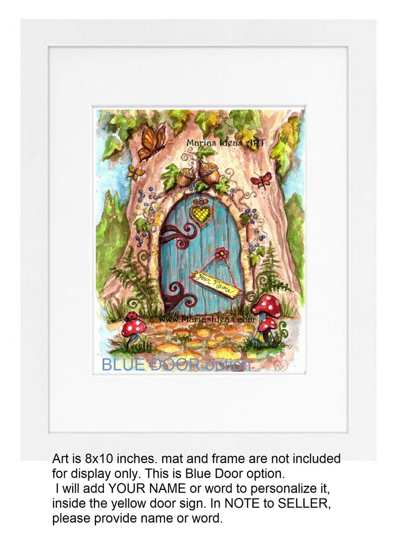 Nursery Wall Art Fairy Door Nursery Wall Art Painted Fairy Etsy