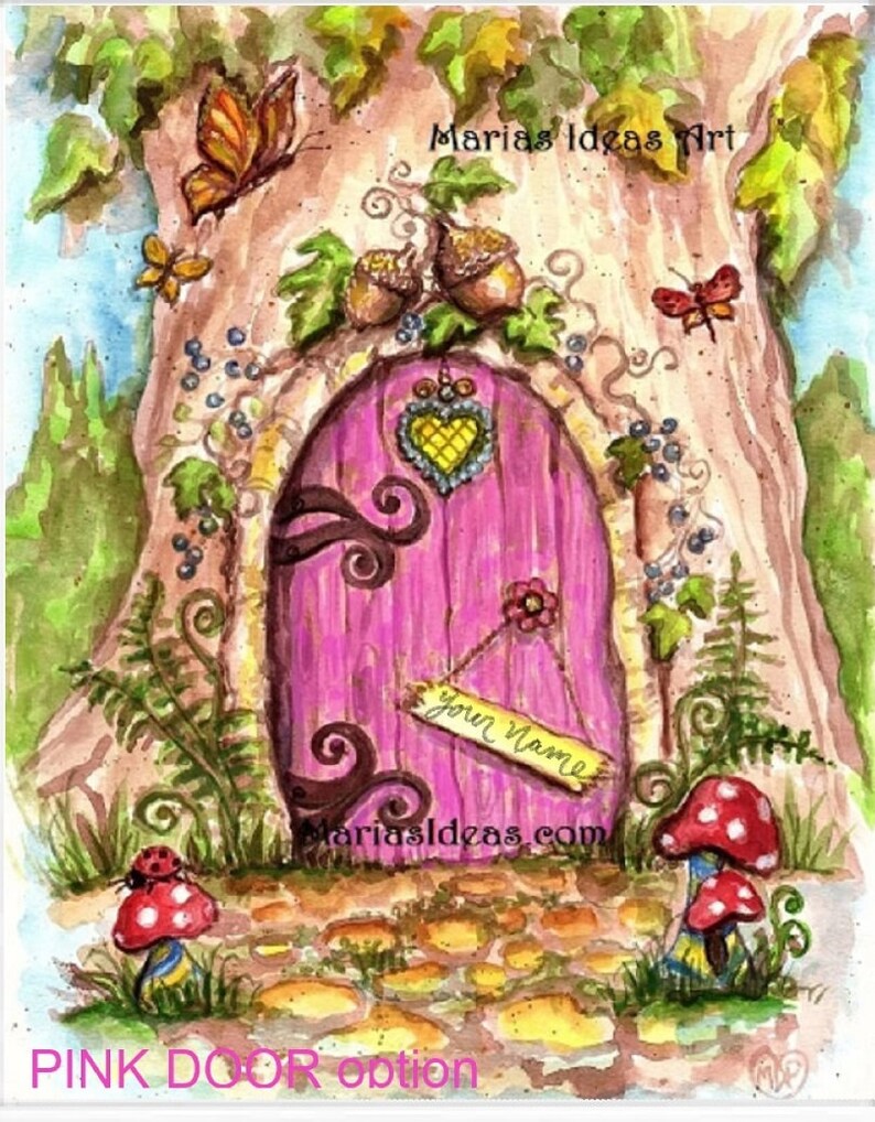 Nursery Wall Art Fairy Door Nursery Wall Art Painted Fairy Etsy
