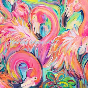 Flamingo art, Flamingo art, Flamingo Party, Bird art, Pink Flamingo,  Marias Ideas Art, tropical art, Flamingo print, Pink flamingo