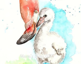 アミーゴFlamingo 絵画原画 Prints of Flamingos | Japanese Japan Week Wall Art 1971