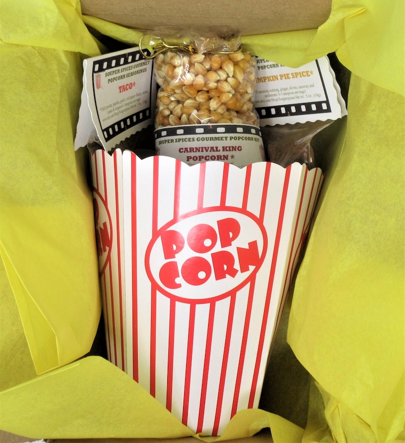 Popcorn Popcorn Gift Set 10 oz. Popcorn Kit Popcorn Mix Etsy