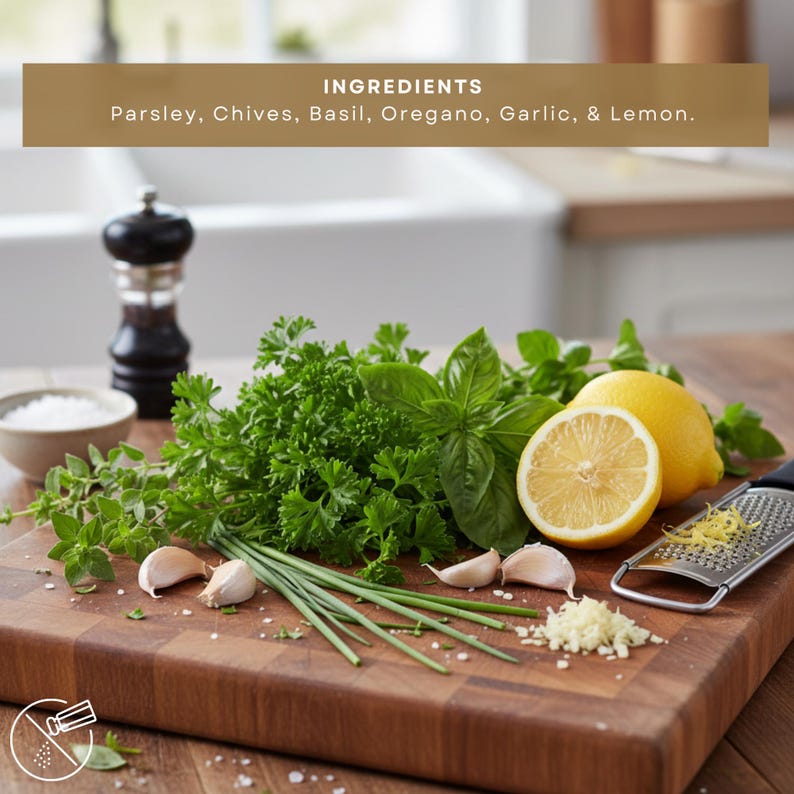 Gourmet Seafood Herb Blend | Salt-Free Lemon, Dill, Basil Seasoning image 4