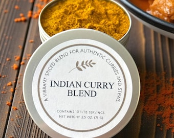 Assaisonnement gourmet au curry indien - Mélange aromatique pour tikka masala et riz - Cadeau gastronomique végétalien unique