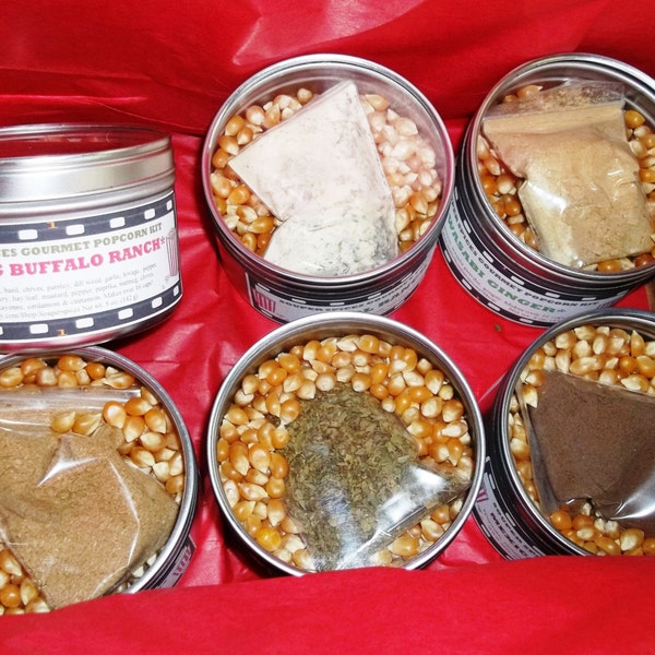 Popcorn Gift Set, Popcorn Mixes, Flavored Popcorn, Popcorn Mix, Popcorn Seasoning, Valentines, Gourmet Popcorn, Salt Free NON-GMO