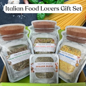 Italian Food Lovers Gift Set | Heart Healthy Meals, Low Sodium Comfort Food, Easy Dinner Soups & Couscous