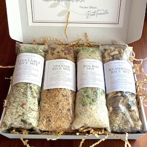 Gourmet Rice & Vegetable Gift Set (4), Healthy Easy Meal Prep Meals, Nutritious Comfort Food for Busy Families, Thinking Of You, Get Well