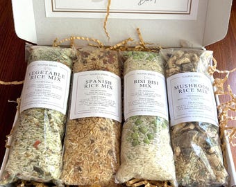 Gourmet Rice & Vegetable Gift Set (4), Healthy Easy Meal Prep Meals, Nutritious Comfort Food for Busy Families, Thinking Of You, Get Well