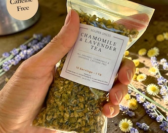 Organic Chamomile and Lavender Herbal Tea – Caffeine Free Loose Leaf Blend – Unique Gift For Tea Lover