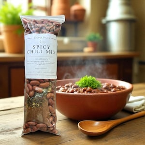 Spicy Chili Mix - Serves 4 | Homemade Meal, Glute Free, Healthy Dried Beans, Easy Crockpot Meals & Chili Beans, Night Off For the Cook Gift