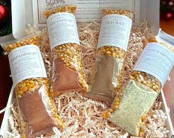 Gourmet Popcorn Bundle, Unique KFC Old Bay Flavors, Specialty Seasoning Set, Fun GF Snack Box, Movie Night Treats, Birthday Christmas Gift