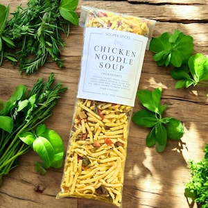 Homemade Chicken Noodles Soup Mix, Family Favorite Comfort Food, Easy Meal Prep Dinner, Quick Healthy Gift Busy Moms, Easy Cook, Fast Meal