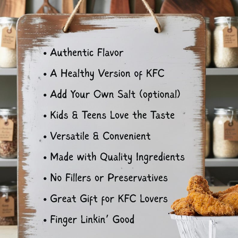 Kentucky Fried Chicken Seasoning Copycat - KFC Inspired Spice Blend, Low Sodium, Heart Healthy, Great Christmas Stocking Stuffer for Him image 7