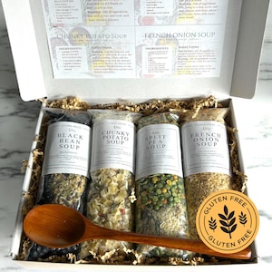 Gluten Free Homemade Soup Gift Basket | Gluten-Free Meals, GF Gourmet Dinners Gluten Intolerant Wheat-Free Easy Meal Prep Delicious  & Tasty