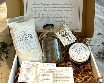 Kit per focaccia fatta in casa con preparato per salsa – Kit per antipasti italiani facili da preparare – Regalo originale