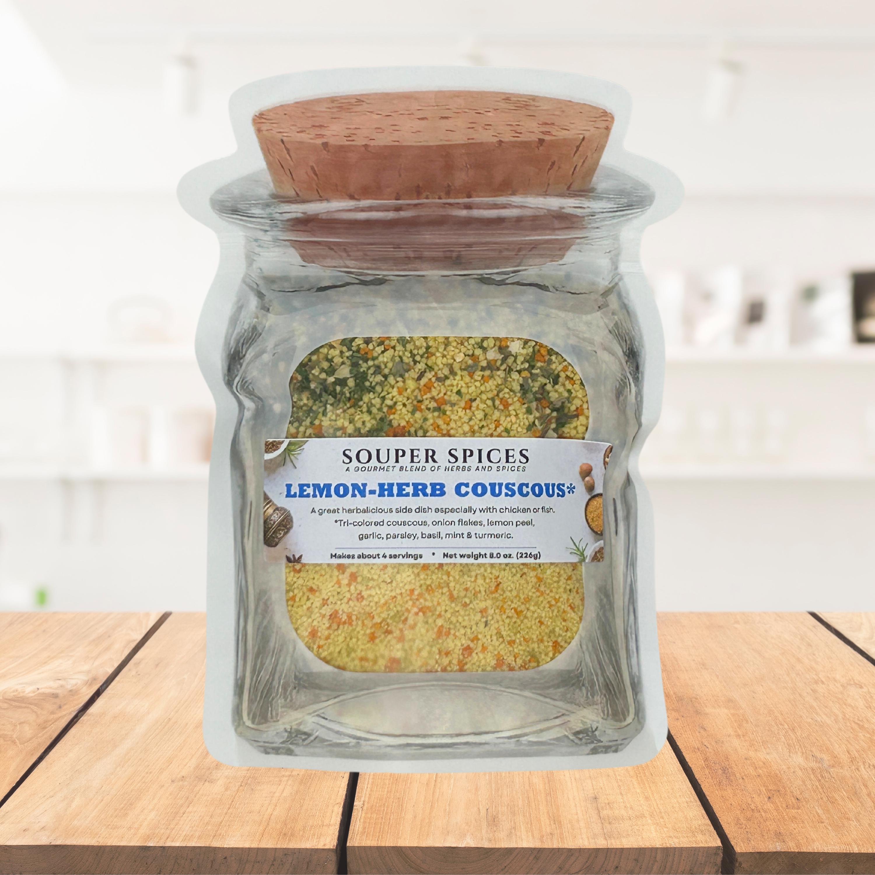 Zitronen-Kräuter-Couscous | Gemüsebeilage, Vegan, schnell und einfach, gesunde Ernährung, Mittagessen oder einfaches Abendessen, niedriger Salzgehalt