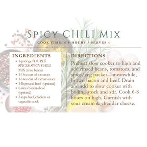 Crockpot Mahlzeiten Geschenkkorb - 4 + Portionen jeweils | Einfache Suppe, Chili und Bohnen, Gourmet-Essen-Geschenk für geschäftige Familien, schnelle Zubereitung von Mahlzeiten, Schongarer Bild 6