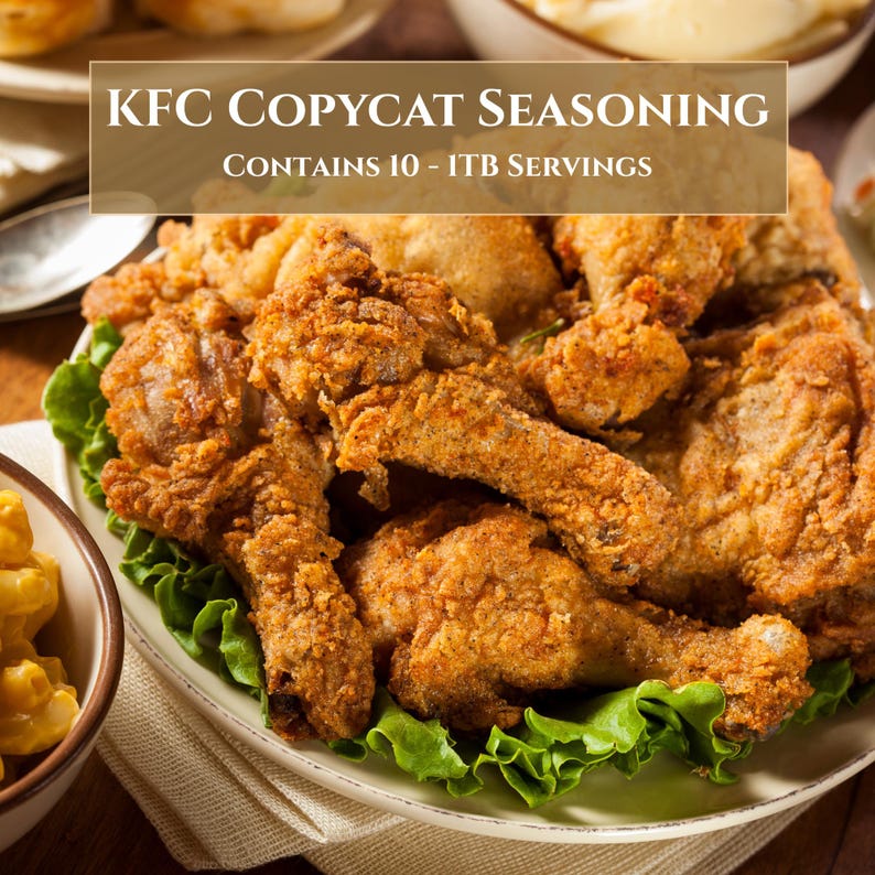 Kentucky Fried Chicken Seasoning Copycat - KFC Inspired Spice Blend, Low Sodium, Heart Healthy, Great Christmas Stocking Stuffer for Him image 3