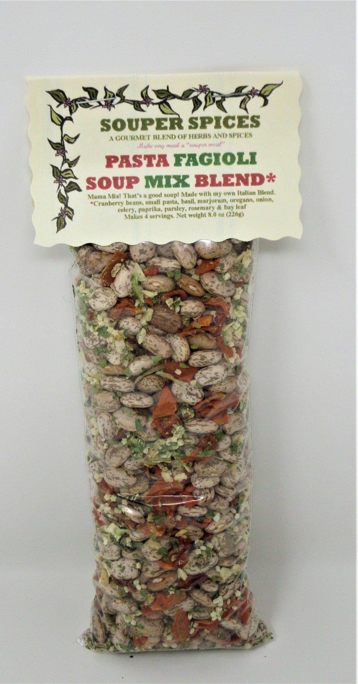 Pasta Fagioli Soup Mix, Italian Soup Mix, Pasta Soup, Bean Soup