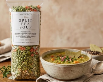 Split Pea Soup Mix, Homemade Comfort Food, Nourishing Vegan Vegetarian, Easy Healthy Dinner, Low Sodium Family Meal, Gift for Busy Families