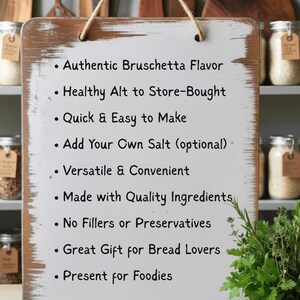 Gourmet Bruschetta Mix, Authentic Italian Seasoning Blend, All Natural Herb Mix for Bread Dipping Oil, Italian Foodie Gift for Vegan Cooks image 8