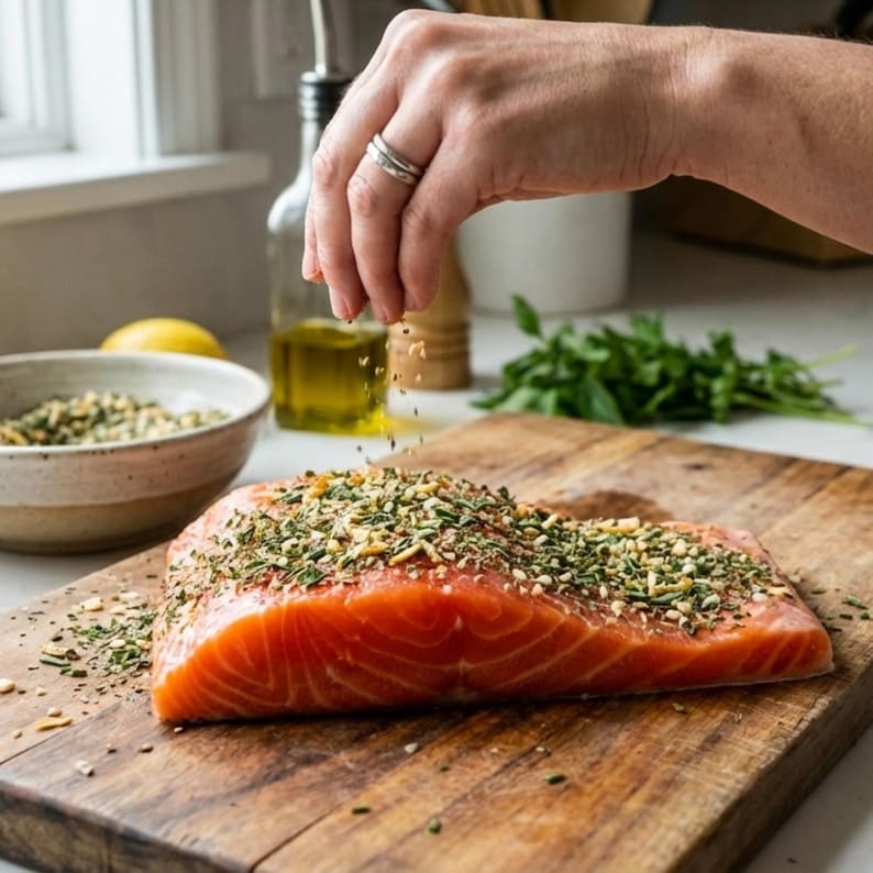 Gourmet Seafood Herb Blend | Salt-Free Lemon, Dill, Basil Seasoning image 6