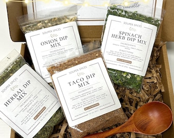 Gesunde ganz natürliche Dip-Mix-Geschenkbox, Dips für Familien, Studenten, Singles