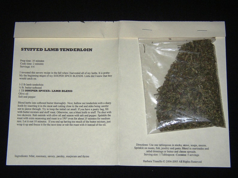 Lamb Seasonings Mix Herbs and Spices Mix Herbs for Lamb Etsy