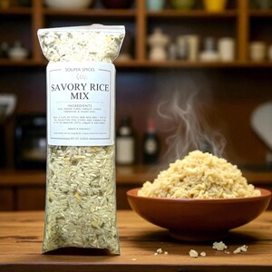 All-Natural Savory Herbal Rice Mix, Easy Healthy One-Pot Meal, Gluten-Free Low-Sodium Heart Healthy Dinner, Quick Gourmet Vegan Gift Idea
