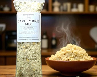 All-Natural Savory Herbal Rice Mix, Easy Healthy One-Pot Meal, Gluten-Free Low-Sodium Heart Healthy Dinner, Quick Gourmet Vegan Gift Idea