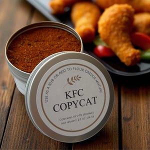 Kentucky Fried Chicken Seasoning Copycat - KFC Inspired Spice Blend, Low Sodium, Heart Healthy, Great Christmas Stocking Stuffer for Him
