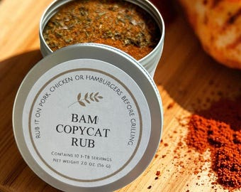 BAM Seasoning Copycat Blend, Herbs & Spices for Steak and Rib Seasoning, Heart Healthy Non-GMO, Gift for Man, Best Stocking Stuffer Present