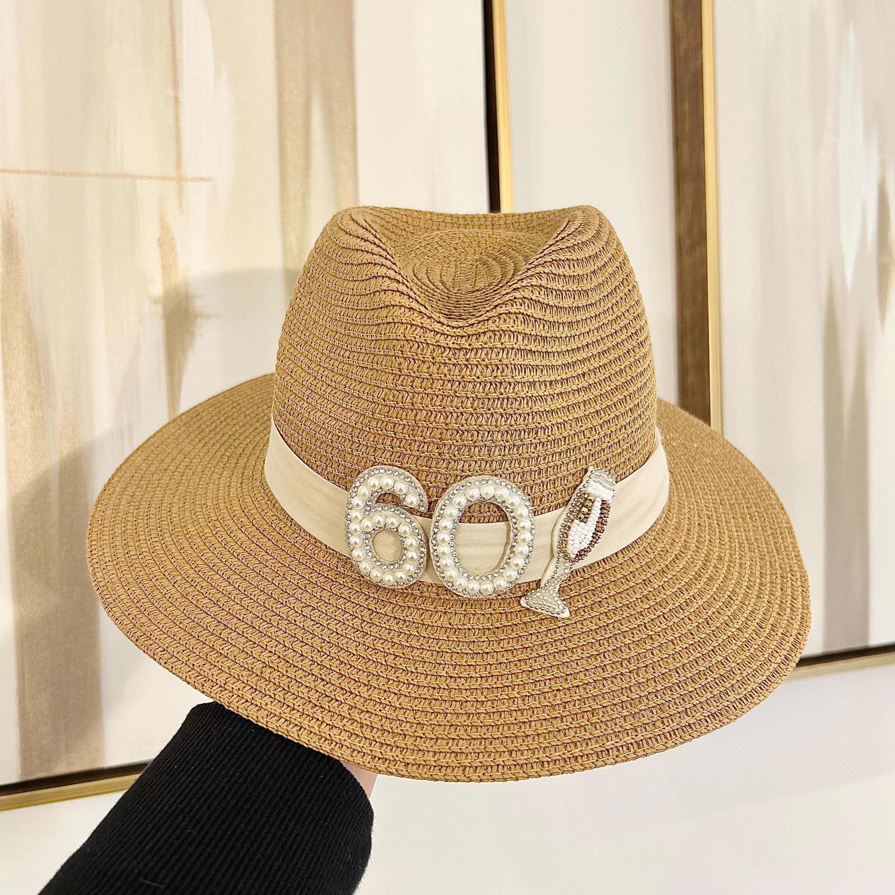Pearl-Trim Cream Fedora Hat with Decorative Band Boho Western Wedding Floral Bridesmaid Hat Band Only 984u  main image 3