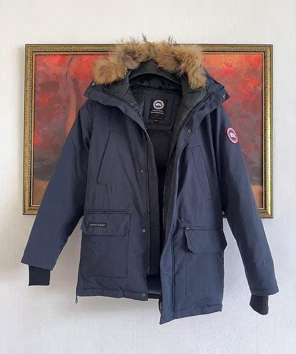 Marke Neue Kanadische Kapuze Silber Fuchs Pelz Mantel Jacke Männer Mann Größe Alle