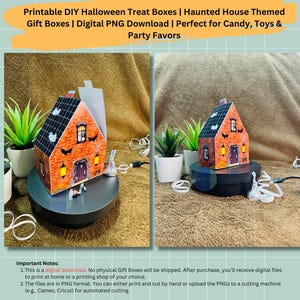 Printable Haunted Mansion Halloween Treat Boxes | DIY Halloween Gift Box Templates | Digital Download PNG SVG | Candy & Toys Favor Box