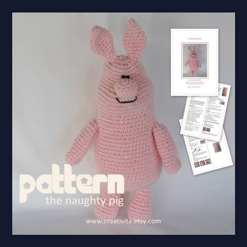 The Naughty Pig a crochet pattern image 1